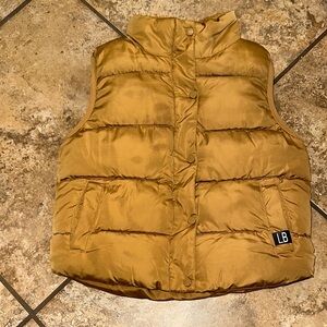 Kids Tan Puffer Vest sz 5T-6T